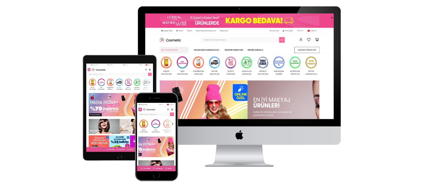 Kozmetik & Bakım & Güzellik E-Ticaret Konsepti - WISECP - Intelligent Web Solutions Automation