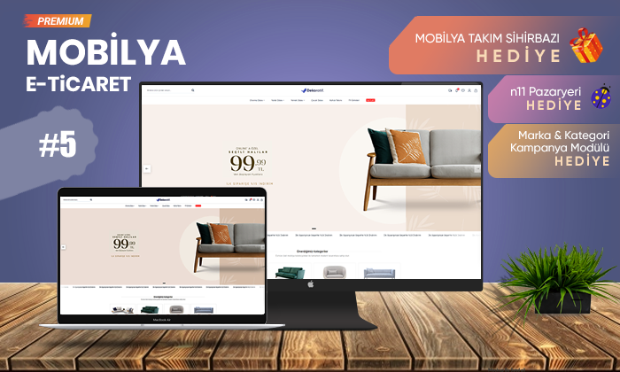 Mobilya Satış E-Ticaret Konsepti #5 - Asil.net.tr - Yazılım ve Hosting Firması